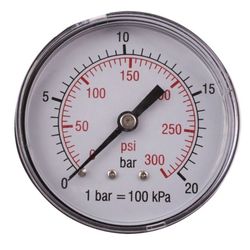 GAV Pressure Gauge 0-20bar1/4rear 63mm D6314r20